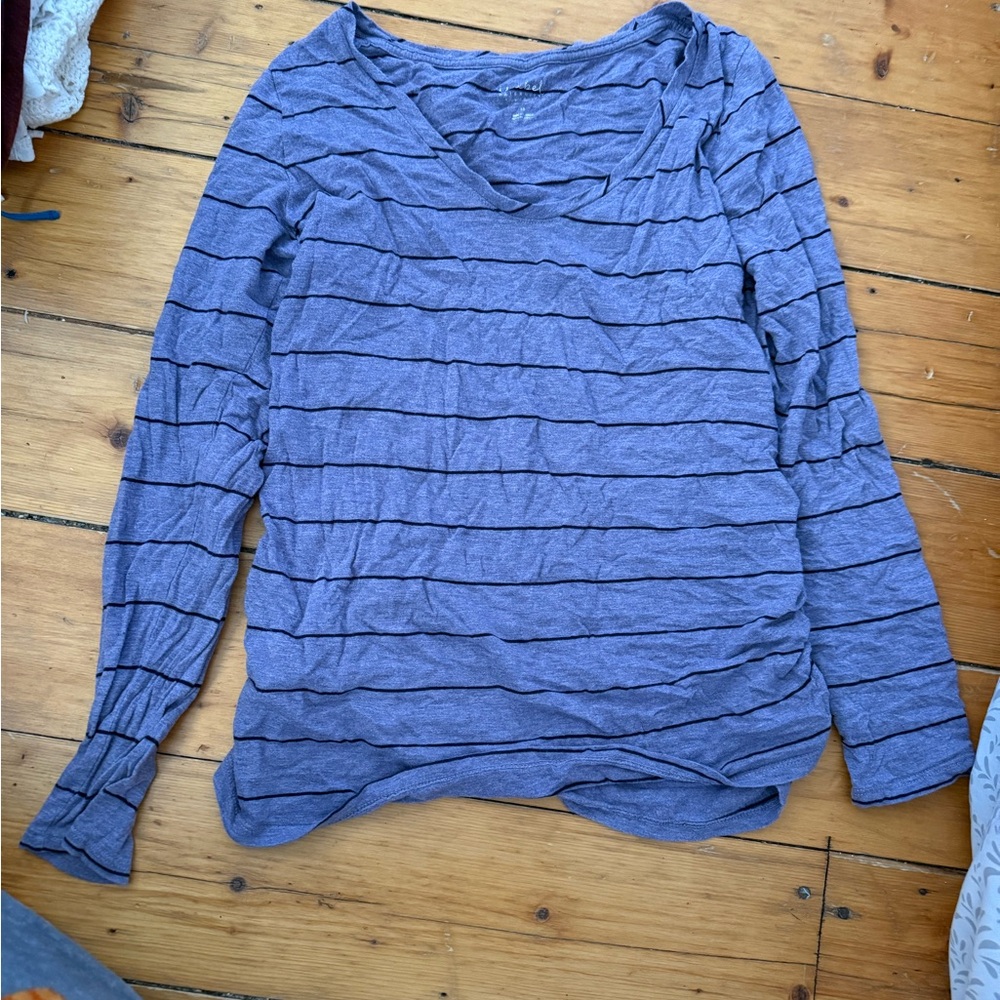 Women's Blue Striped Top